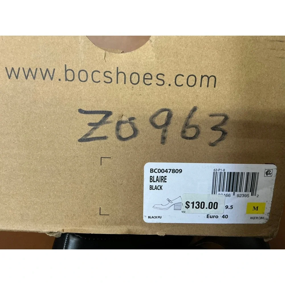 b.o.c. Blaire Mary Jane Heels Womens 9.5 Black Block Heel